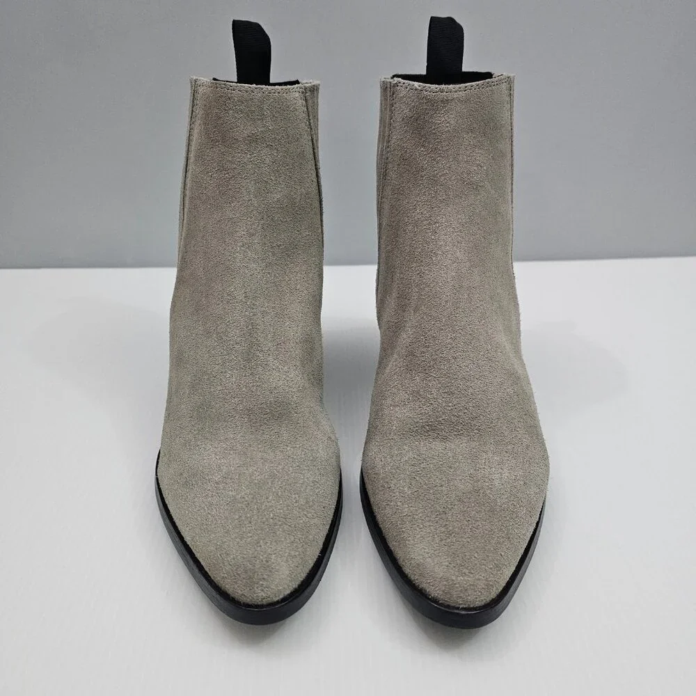 Rag & Bone Rover Chelsea Ankle Boot Womens EU 39.5 Cemento Gray Suede Designer